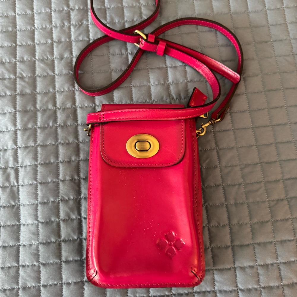 Patricia Nash Leather Pink Crossbody Bag